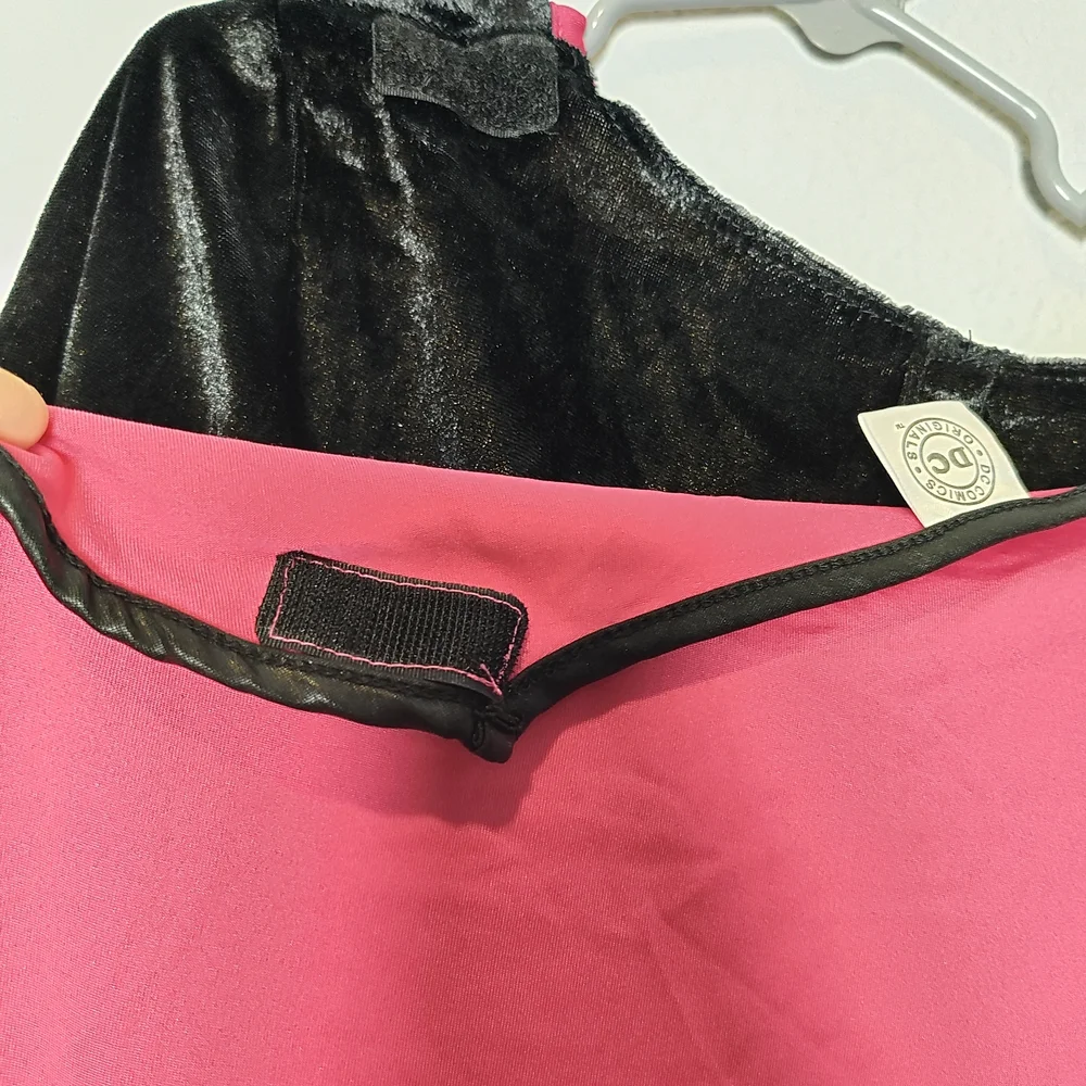 Superhero Kids Costume in Black and Pink